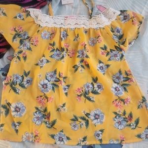 Girls Summer Floral top